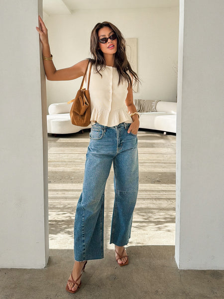 Elisa Ruffle Knit Top – Stitch And Feather