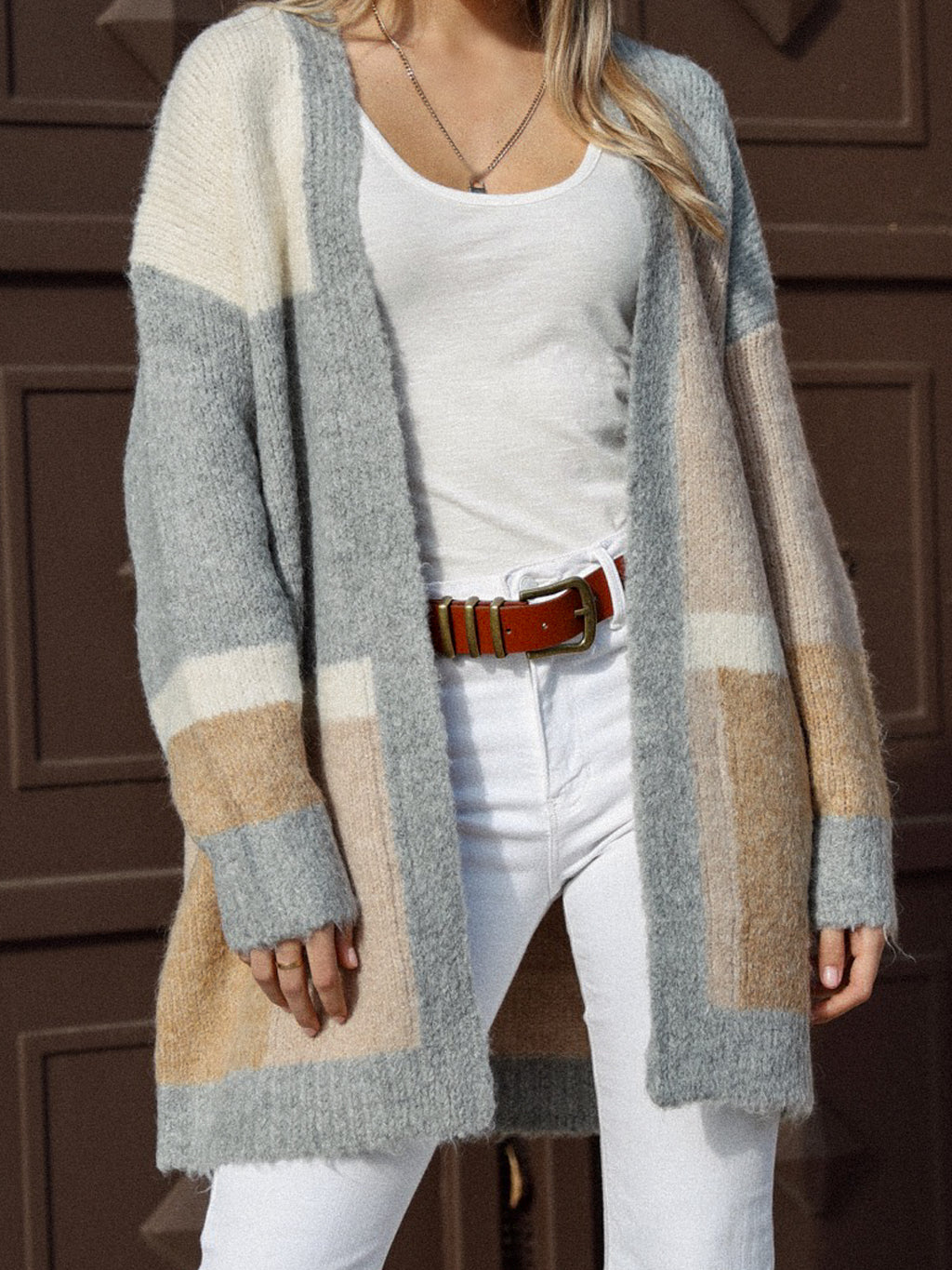Snowflake Color Block Cardigan - Final Sale - Stitch And Feather