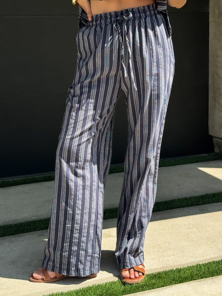 Solana Stripe Linen Pants – Stitch And Feather