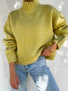 Ember Knit Sweater in Lime - Final Sale - Stitch And Feather