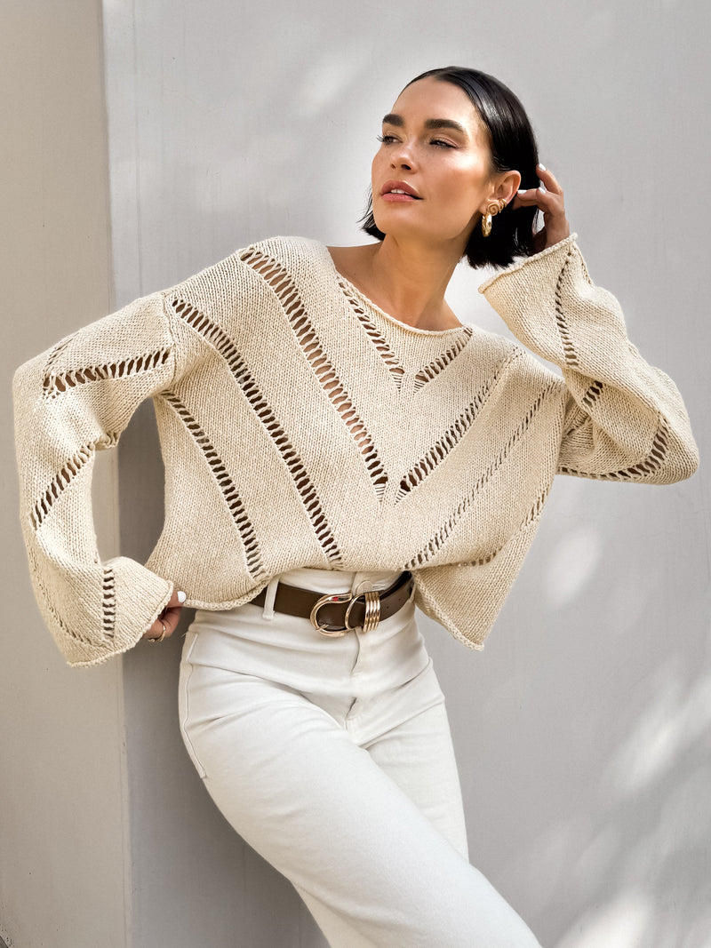 Fearless Knit Sweater - Stitch And Feather