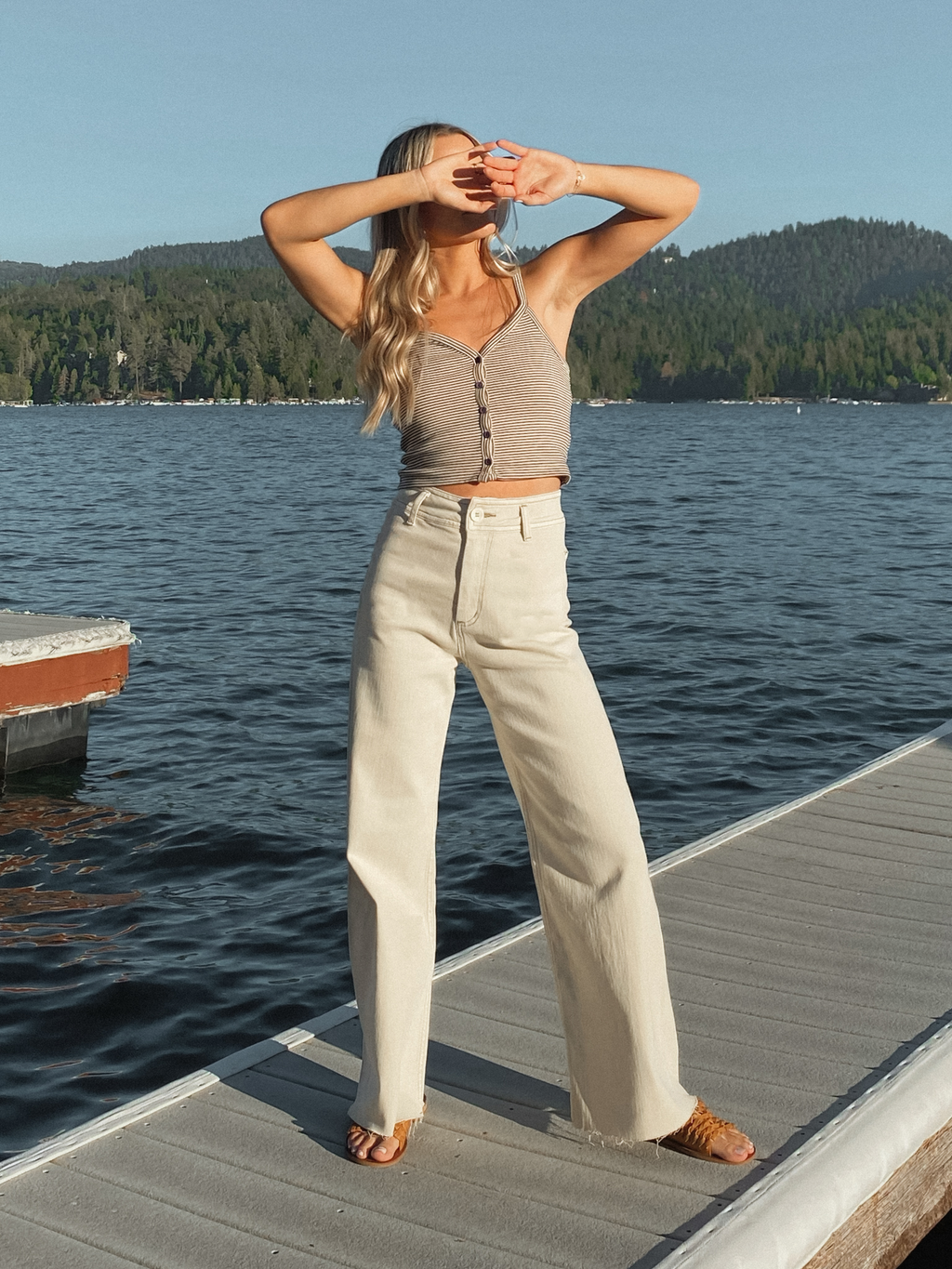 All Natural Wide Leg Pants - Stitch And Feather