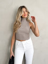 Erika Ribbed Top in Taupe - Stitch And Feather