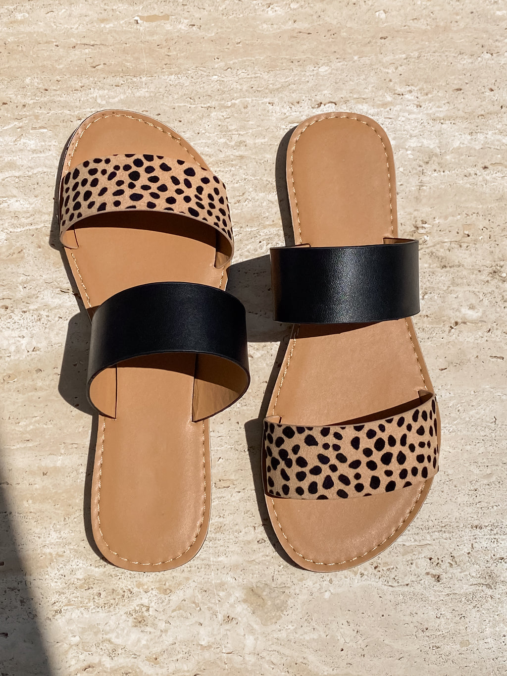 Athena Leopard Strap Sandal - Final Sale - Stitch And Feather