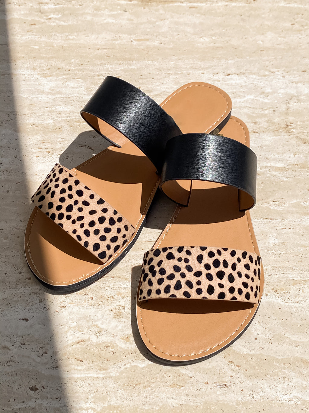 Athena Leopard Strap Sandal - Final Sale - Stitch And Feather