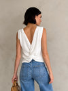 Back Off Twisted Knit Tank - Stitch And Feather