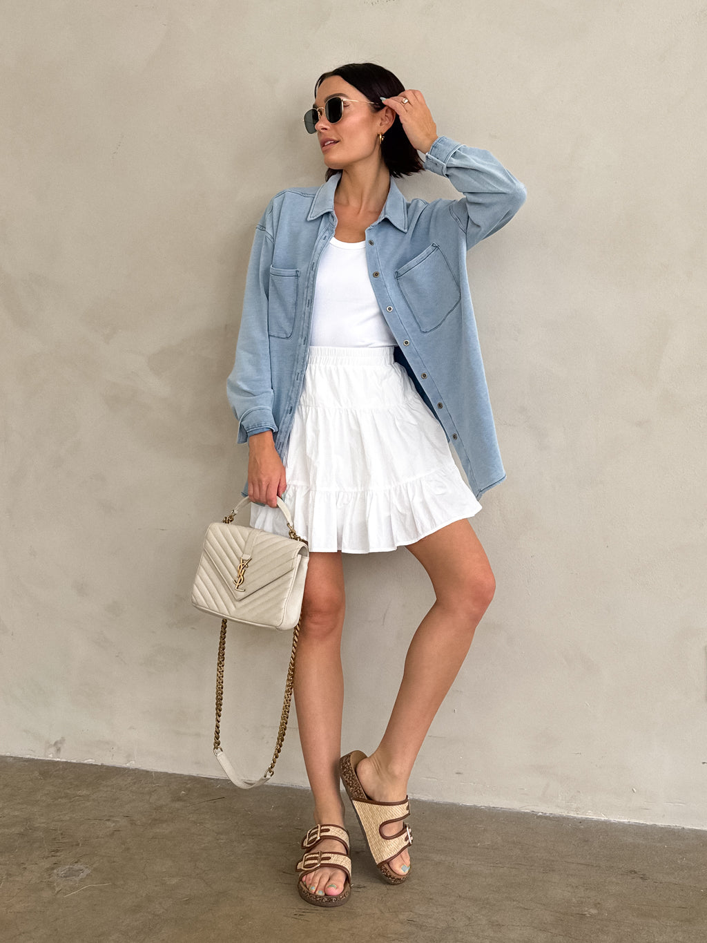 Cloud Nine Tiered Mini Skirt - Stitch And Feather