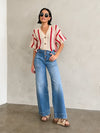 Camille Button Wide Leg Jeans - Stitch And Feather