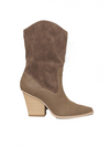 Marseille Western Boot in Dark Taupe - Stitch And Feather
