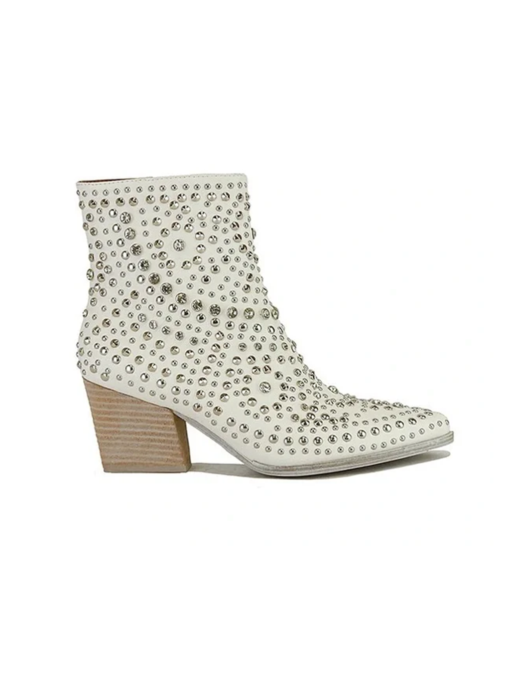 Hazel Bootie in White - Final Sale - Stitch And Feather