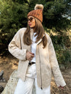 Holland Quilted Zip Up Jacket in Bone - Stitch And Feather