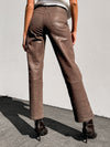 Coated Espresso Straight Leg Jeans - Stitch And Feather