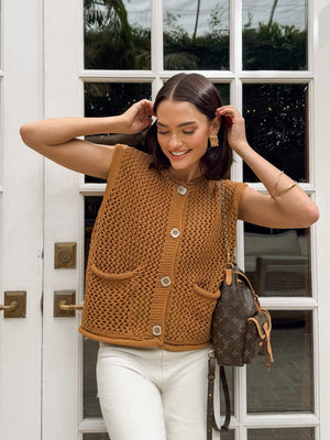 Vivianne Crochet Vest - Stitch And Feather