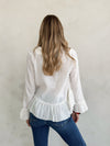 Bellamy Ruffle Tie Top in Cream