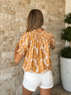 Citrine Floral Blouse - Stitch And Feather
