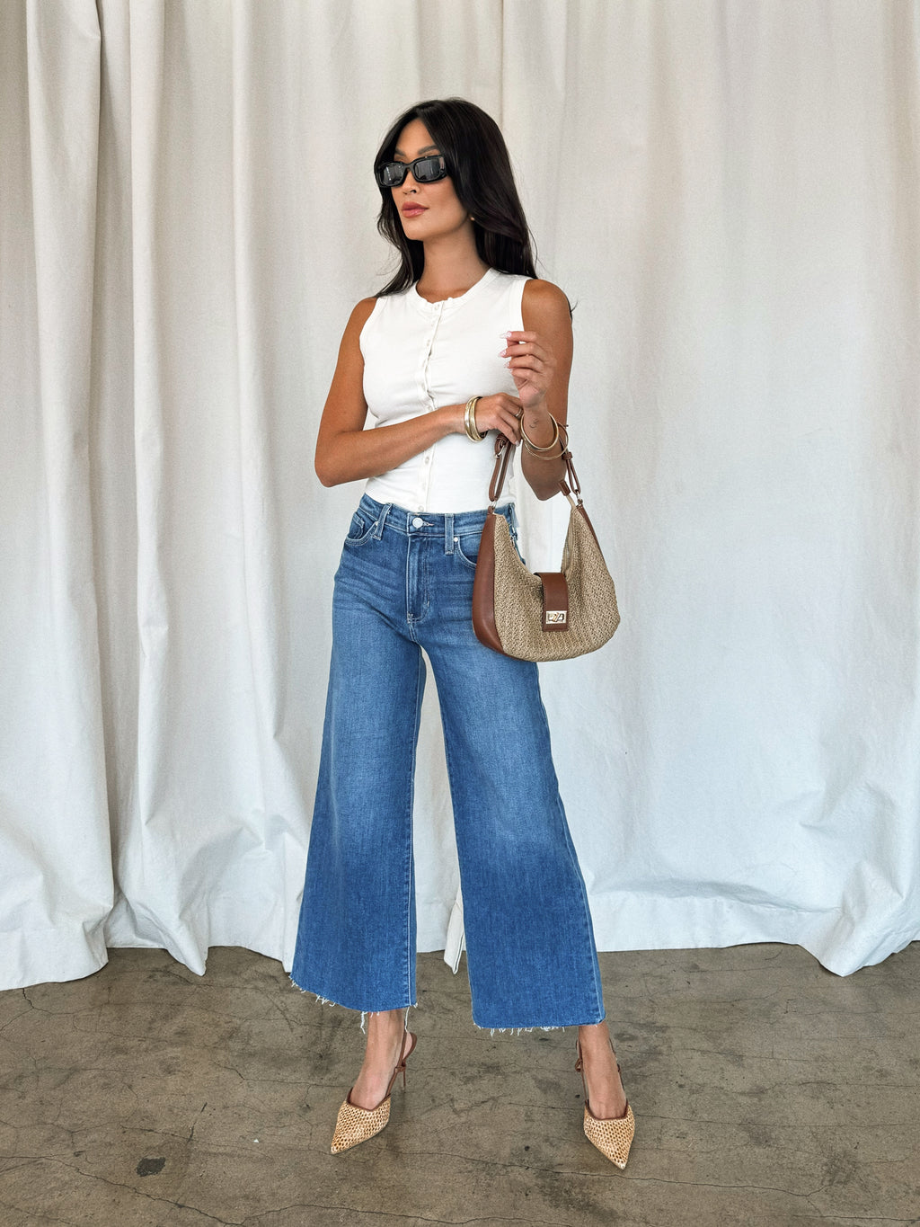 Rewind Wide Leg Jeans - Stitch And Feather