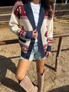Carson Cowboy Print Cardigan - Stitch And Feather