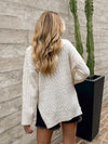 Enya Cable Knit Sweater in Cream