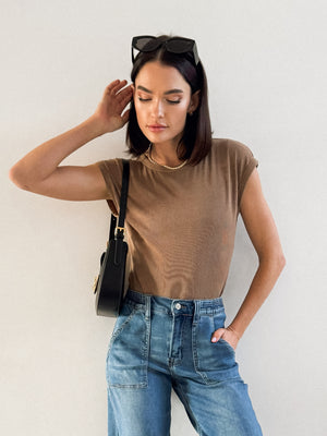 Meet Cute Tee in Taupe - Stitch And Feather