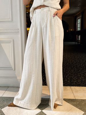 {Pre-Order} Maeve Stripe Linen Pants - Stitch And Feather