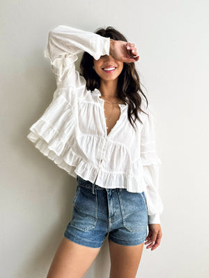 Calypso Ruffle Tiered Top - Stitch And Feather