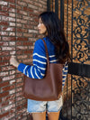 Callie Stripe Button Sweater - Stitch And Feather