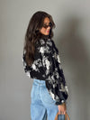 Allegra Embroidered Tie Front Blouse