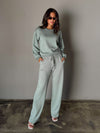 Lena Sweatpants in Sage Green - Stitch And Feather