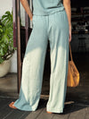 Mira Linen Pants in Green - Stitch And Feather