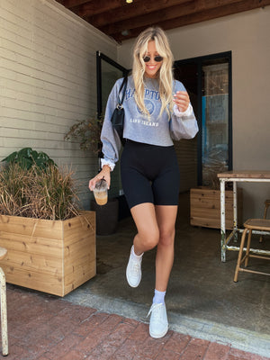 Hamptons Cropped Sweatshirt - Final Sale - Stitch And Feather