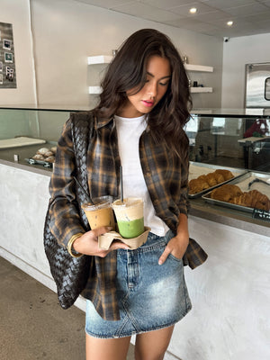 Logan Plaid Oversized Flannel - Stitch And Feather