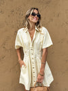 Sunny Pleated Mini Dress - Stitch And Feather