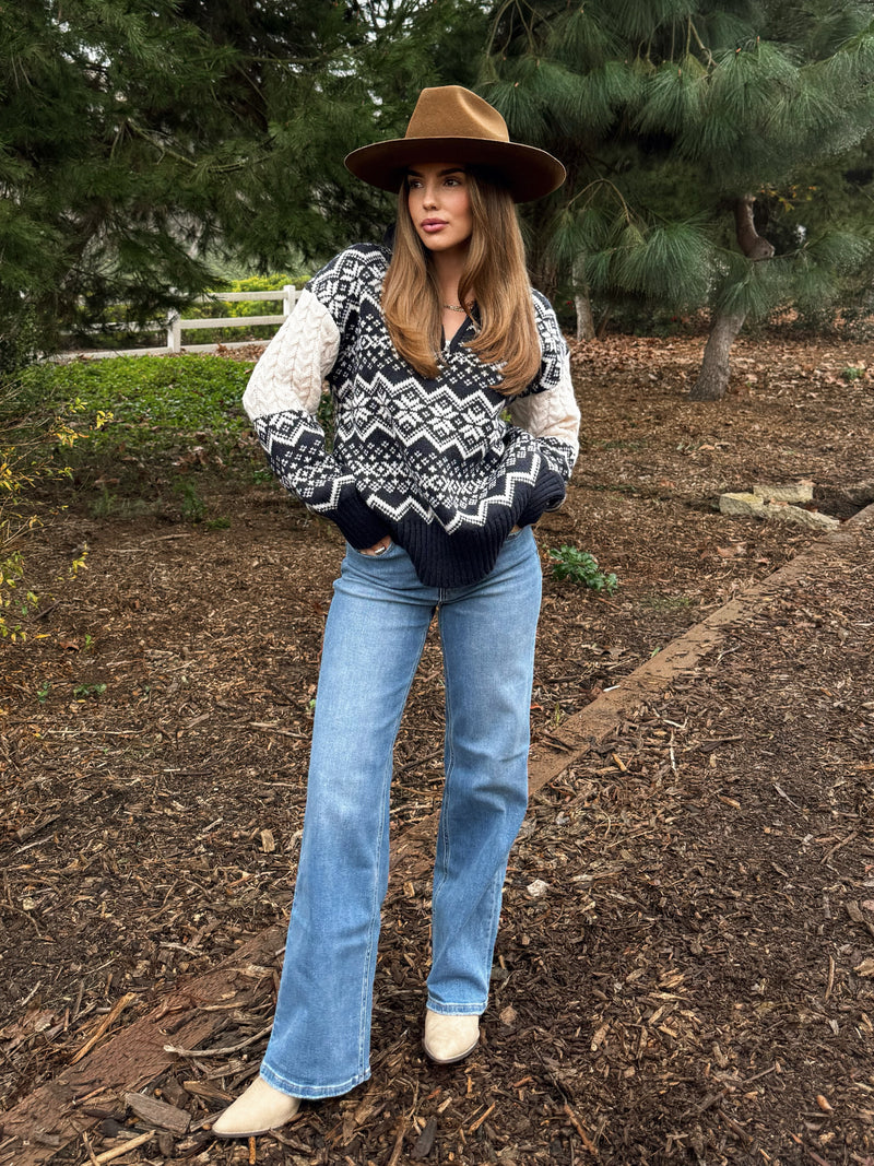 Chalet Half Zip Sweater - Final Sale – Stitch And Feather