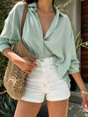 Anika Button Down in Olive - Stitch And Feather