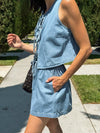 Let Loose Denim Shorts - Stitch And Feather