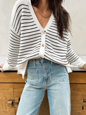 Vogue Stripe Sweater - Stitch And Feather