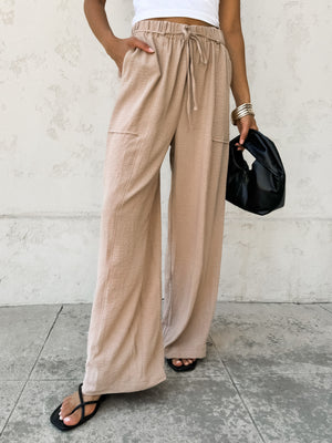 Marlena Flowy Pants Taupe