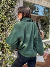 Kiara Fleece Jacket in Hunter Green - Stitch And Feather