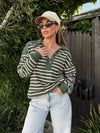 Forest Stripe Knit Top - Stitch And Feather