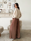 Espresso Front Pleated Pants - Stitch And Feather