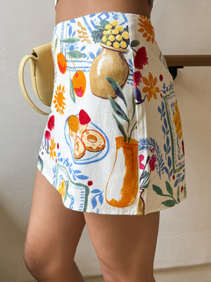 Soleil Linen Mini Skirt - Stitch And Feather