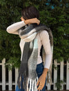 Cozy Plaid Scarf in Light Blue