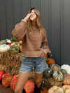 Caramel Crumble Knit Sweater - Stitch And Feather