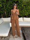 Kismet Wide Leg Linen Pants - Stitch And Feather
