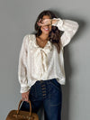 Maritza Ruffle Tie Blouse