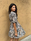 Sandy Skies Floral Mini Dress - Stitch And Feather