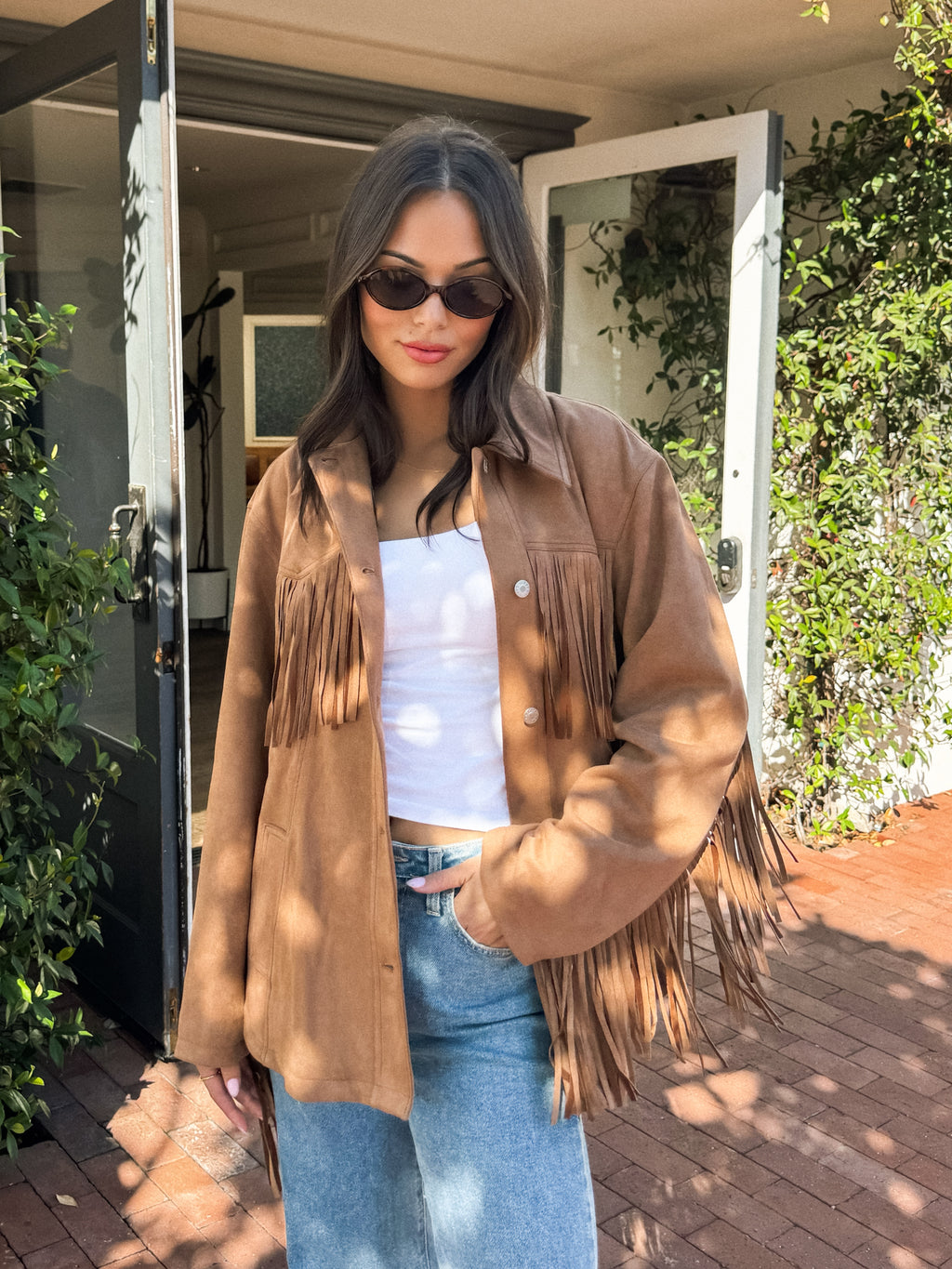 Blaine Fringe Suede Jacket - Stitch And Feather