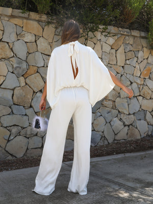 Soulmate Satin Caftan Jumpsuit - Stitch And Feather