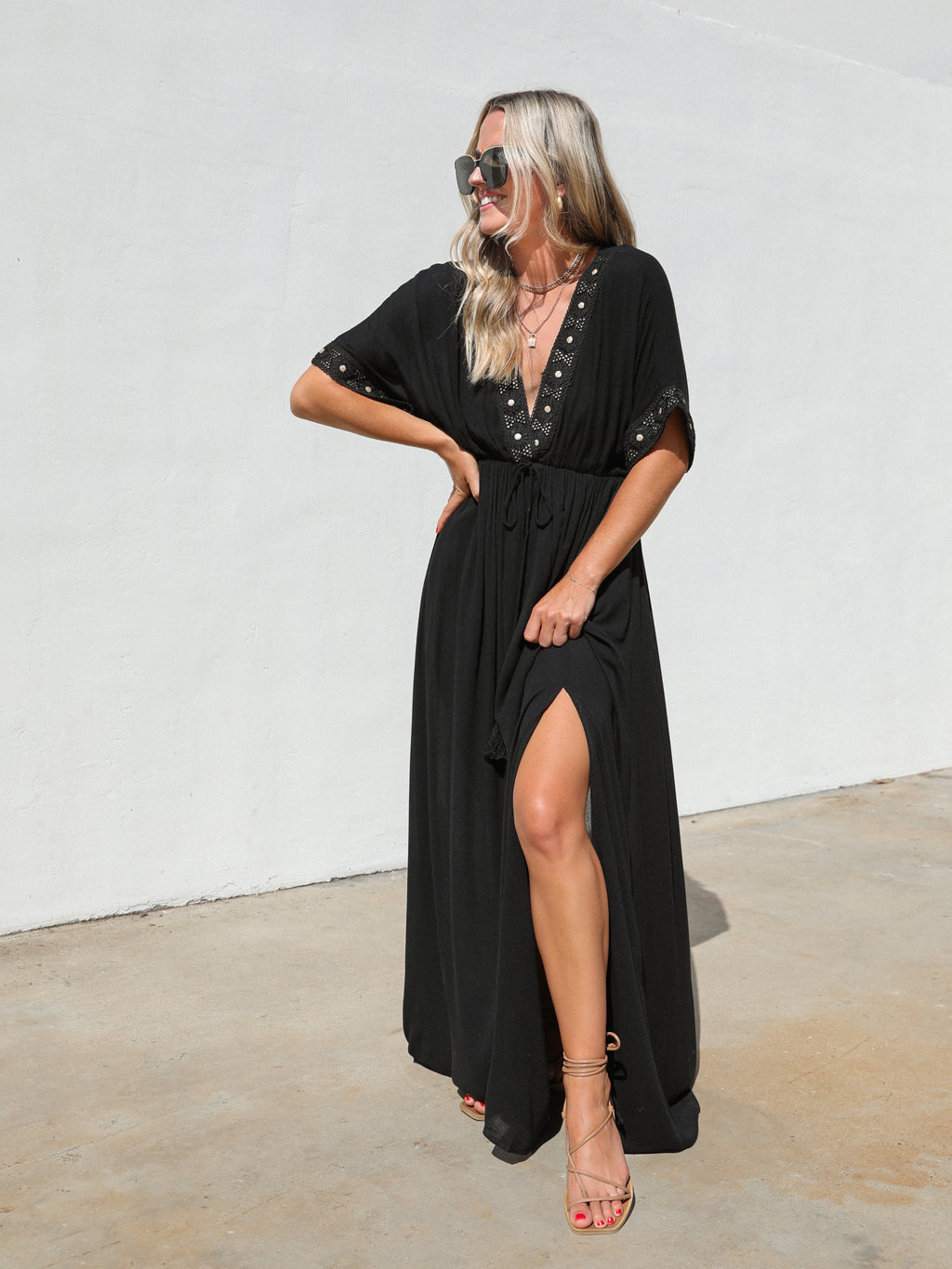 Athena Embellished Maxi Dress - Stitch And Feather
