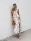 Sawyer Satin Dress in Blooming Dahlia - Stitch And Feather